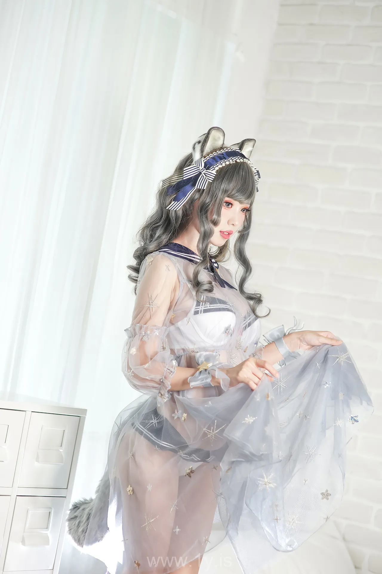 ElyEE子 NO.47 灰太狼-透明睡裙