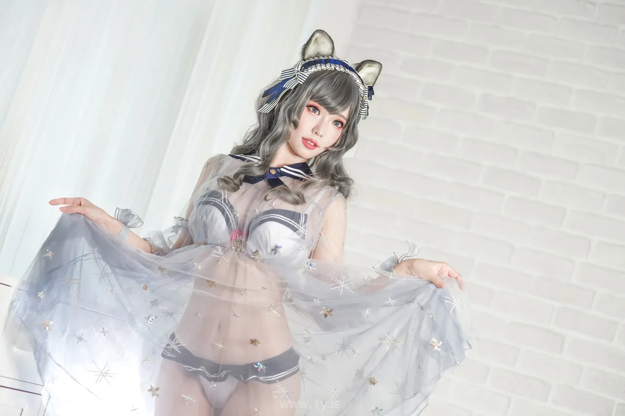 ElyEE子 NO.47 灰太狼-透明睡裙