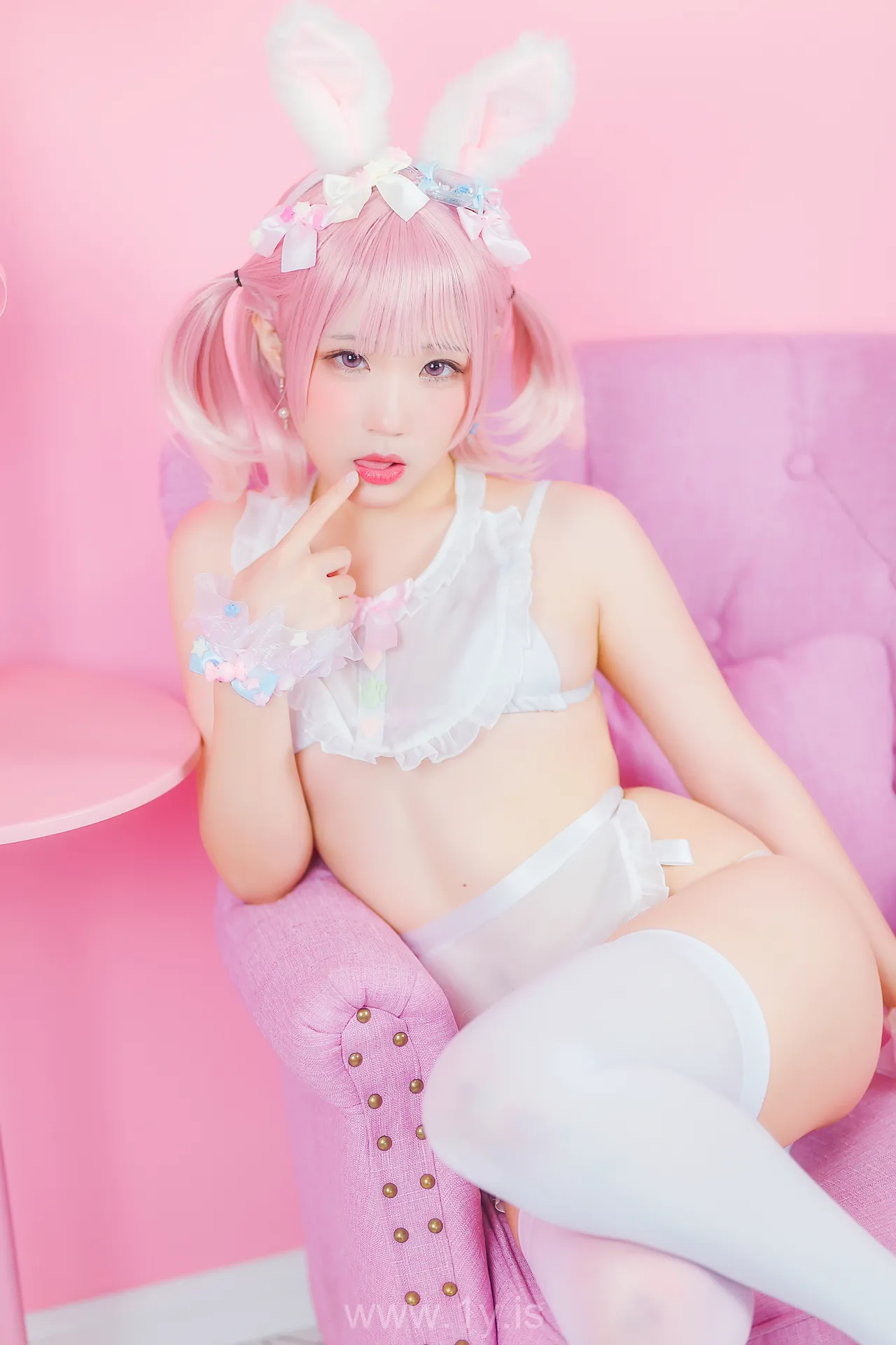 弥美Mime NO.002 白粉色兔女郎