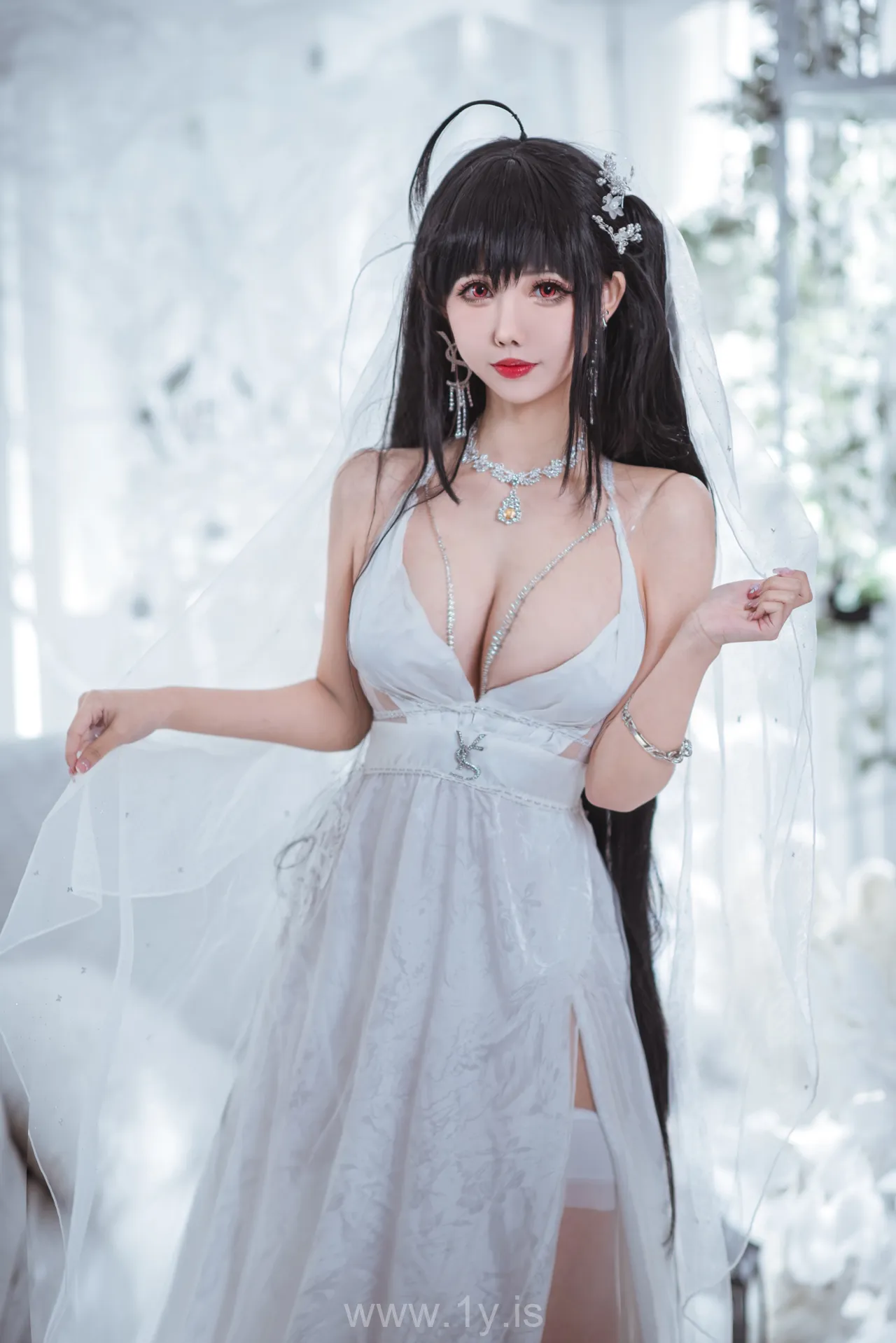 仙女月 NO.008 大凤纯白婚纱