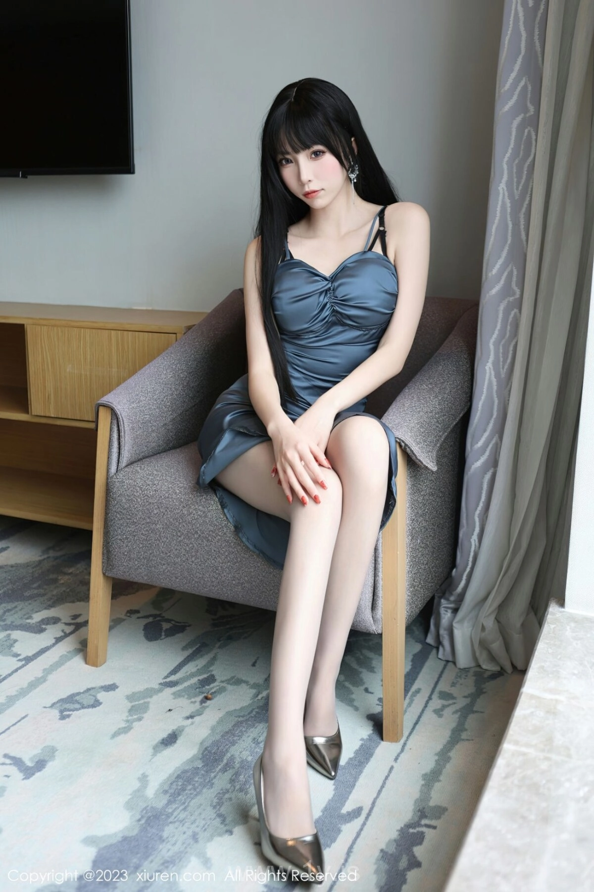 XIUREN(秀人网) NO.6713 Nice-looking & Refined Chinese Homebody Girl 江七七