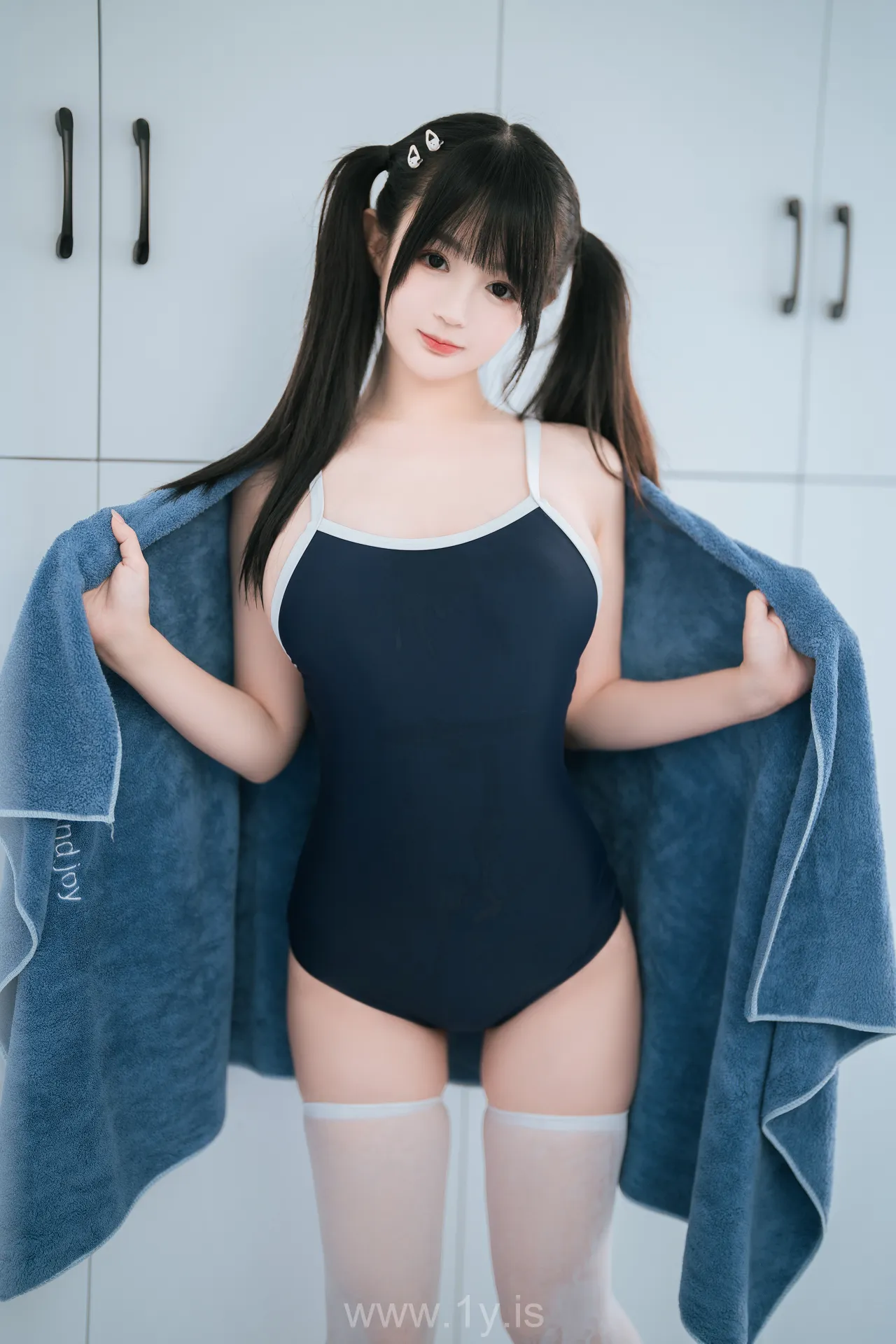 桜井宁宁 NO.064 High school girl in a swimsuit(白丝死库水)