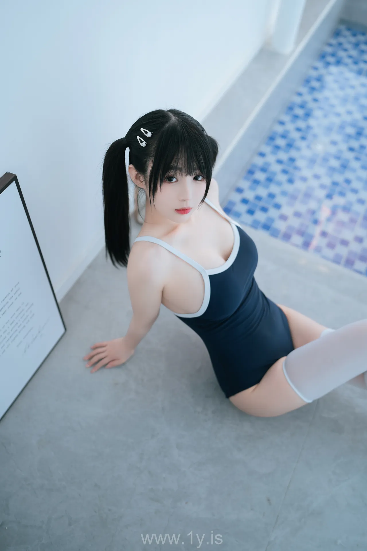 桜井宁宁 NO.064 High school girl in a swimsuit(白丝死库水)