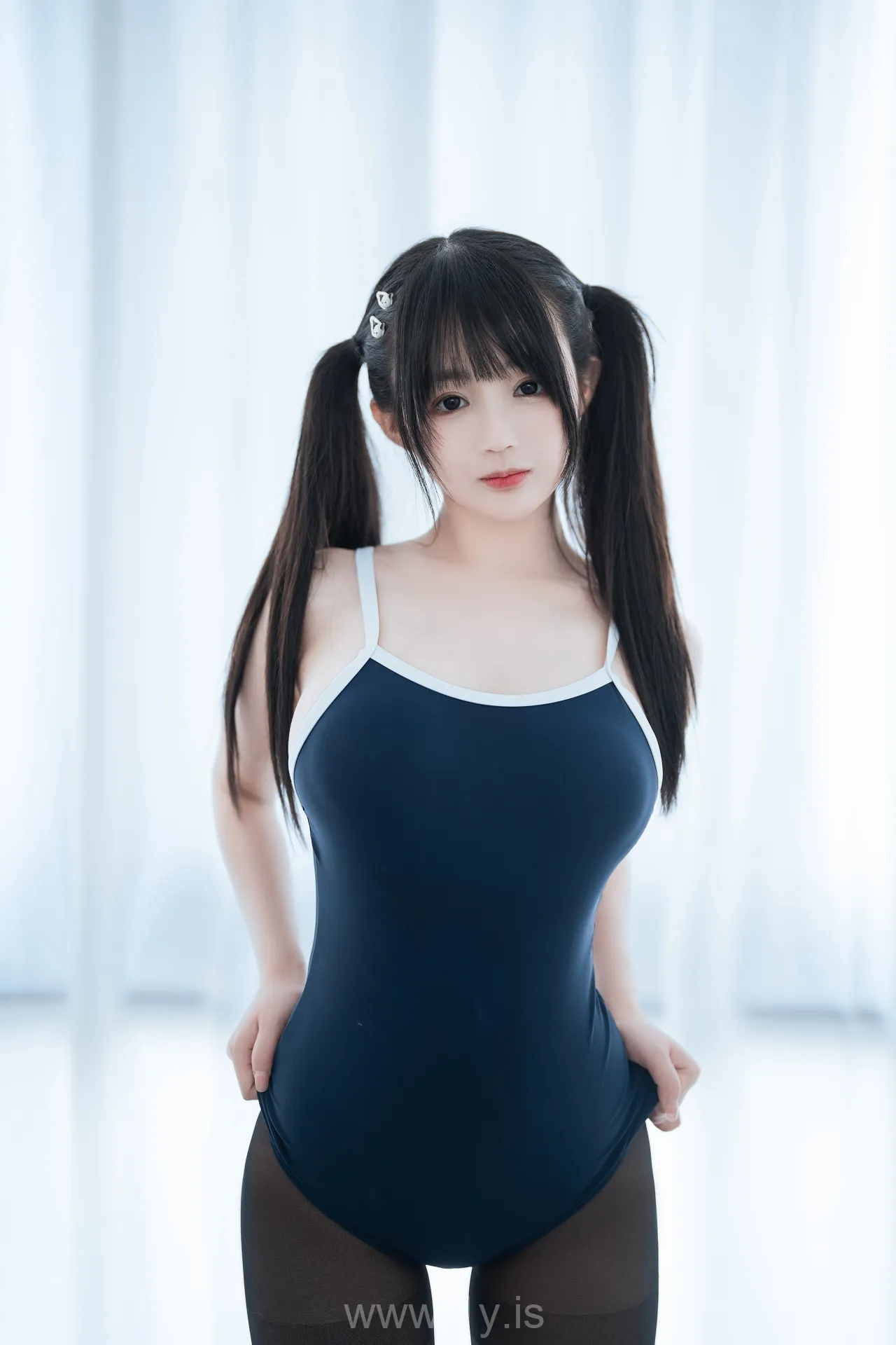桜井宁宁 NO.065 Young lady in black stockings is sensual(黑丝死库水)
