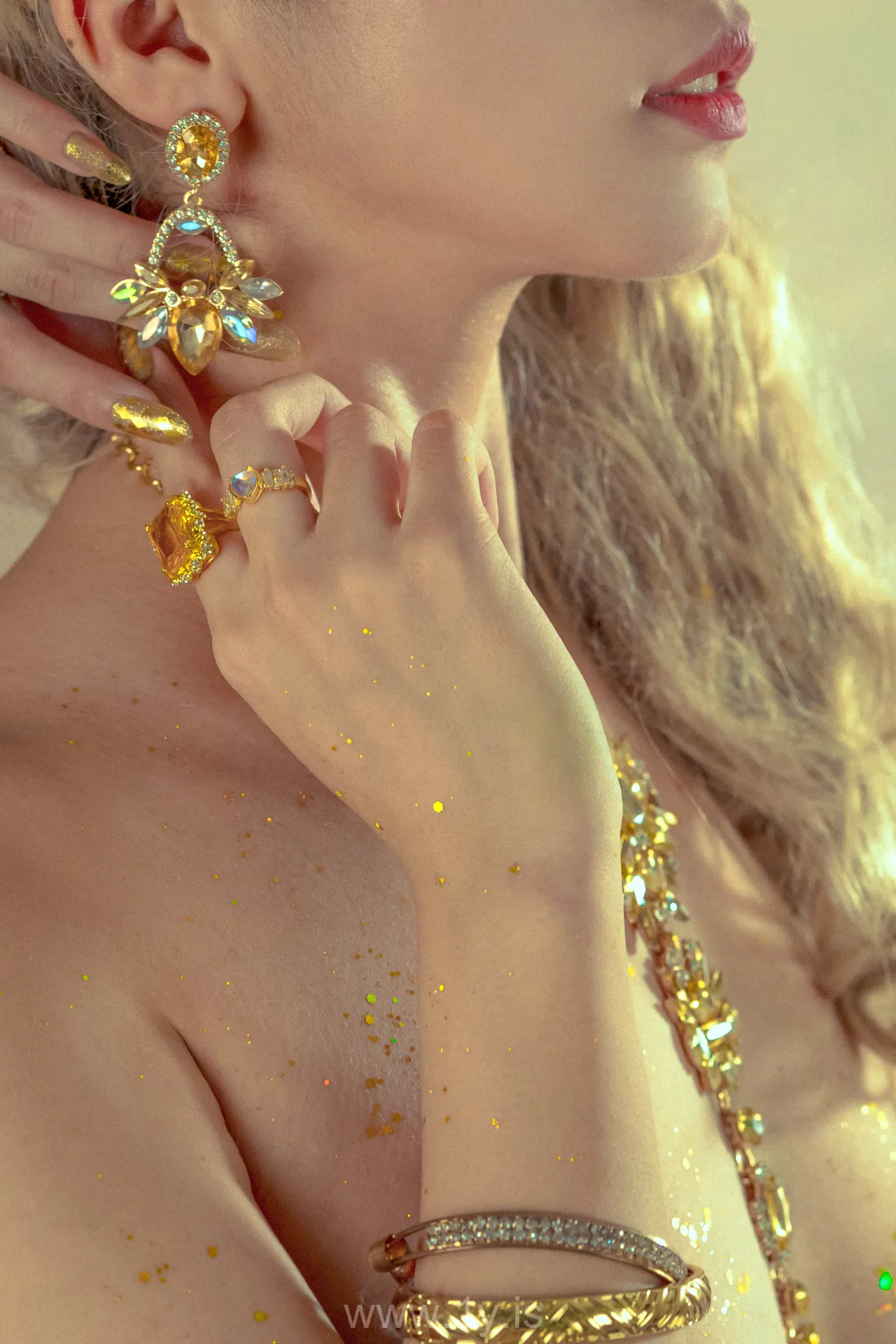 云溪溪 NO.35 奶桃 Tourmaline-Citrine黄水晶